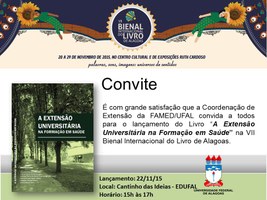 CONVITE: Lançamento de livro na Bienal de Alagoas