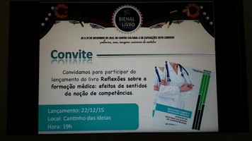 CONVITE. Lançamento do livro: "Reflexões sobre a formação médica" (22 de dezembro)