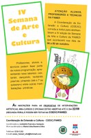 Inscrições abertas para PROPOSTA de atividade para a IV Semana de Arte e Cultura