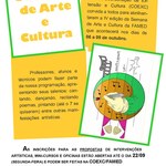Inscrições abertas para PROPOSTA de atividade para a IV Semana de Arte e Cultura