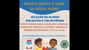 Edital 03 2022- FAMED UFAL Projeto Direito à Saúde da Pessoa Albina
