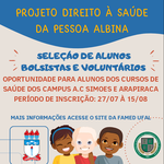 Edital 03 2022- FAMED UFAL Projeto Direito à Saúde da Pessoa Albina