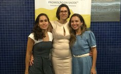 Deise Esteves (Assistente em Administração), Josineide Sampaio (Coordenadora de Extensão da FAMED) e Jadenilse Lemos (Assistente em Administração)