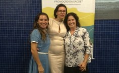 Jadenilse Lemos (Técnico Administrativo), Josineide Sampaio (Coordenadora de extensão da FAMED) e Rejane Rocha