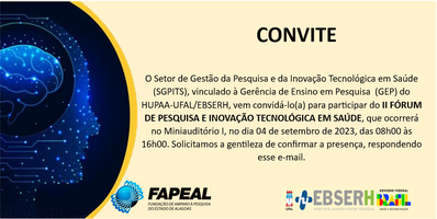 II FORUM DE PESQUISA e INOVAÇÃO TECNOLÓGICA EM SAÚDE