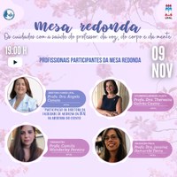 Evento “MESA REDONDA os cuidados com a saúde do professor: da voz, da mente e do corpo”