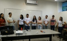 Recepção dos calouros pelos discentes veteranos.